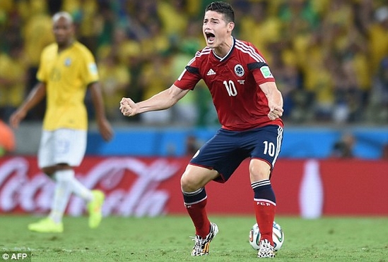 James Rodríguez in FIFA world cup 2014