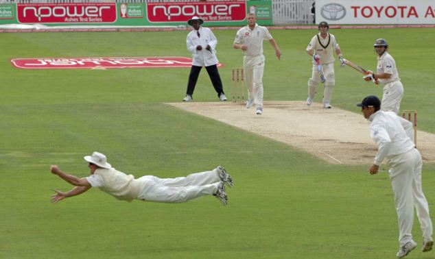Most Iconic Sports Photos Andrew Strauss - 4th Test England vs. Australia, Ashes 2005