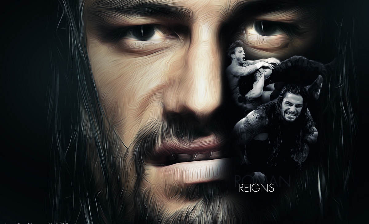 roman reigns superman punch wallpaper