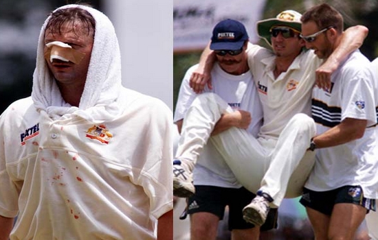 Steve Waugh and Jason Gillespie Dangerous and Critical Injuries in Cricket 