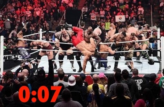 Rumble clock WWE Royal Rumble 2015 