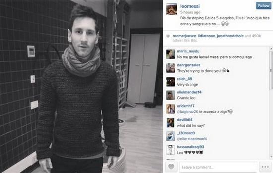 Leo Messi Most Followed Football Players on Instagram 