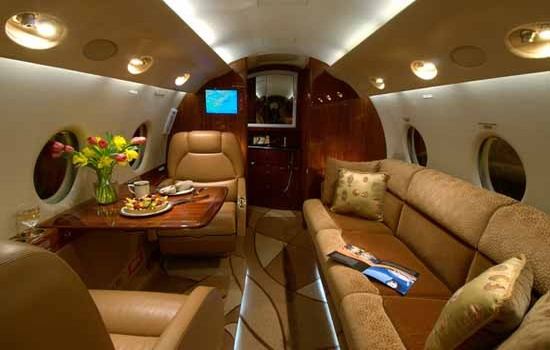 Cristiano Ronaldo Private Jet the Gulfstream G200 interior 