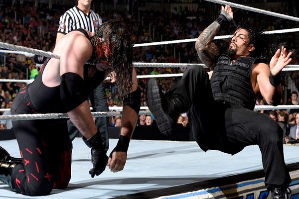 Running Apron Dropkick Top 10 Moves of Roman Reigns