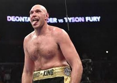 Tyson Fury And Boxing Greats In The Wrestling Ring